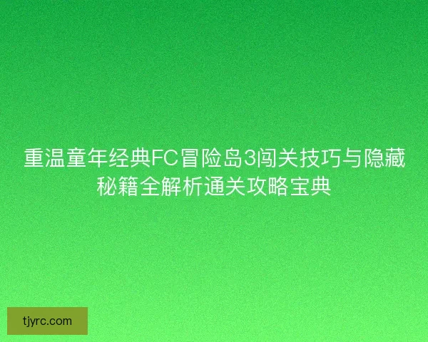 重温童年经典FC冒险岛3闯关技巧与隐藏秘籍全解析通关攻略宝典